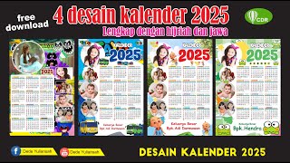 4 DESAIN KALENDER TAHUN 2025 LENGKAP DENGAN HIJRIAH DAN JAWA [upl. by Hsemin]