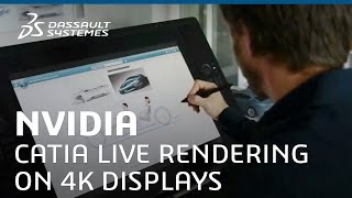 NVIDIA Presents CATIA Live Rendering on 4K Displays  Dassault Systèmes [upl. by Eissahc]