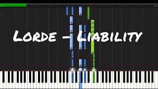 Lorde  Liability Piano Tutorial [upl. by Notsla70]