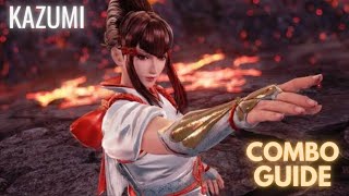 KAZUMI COMBO GUIDE  SEASON 4  TEKKEN 7  KAZUMI MAX DAMAGE COMBOS [upl. by Aiciled]