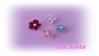 Artesanato Como fazer MINI FLOR DE FELTRO  DIY handmade [upl. by Golter]