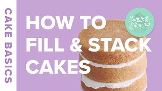 How to Fill and Stack Cake Layers  Cake Basics [upl. by Ahsat]