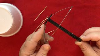 Building and Shooting a Toothpick Crossbow [upl. by Cassilda]