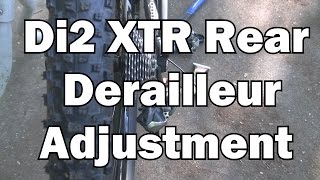 Di2 XTR Rear Derailleur Adjustment [upl. by Farlee40]