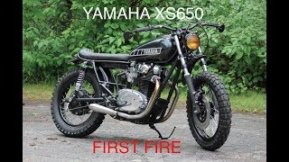 Yamaha XS650 Custom Build First Fire with a few tips and tricks [upl. by Tamar]