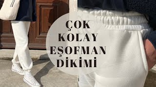 ÇOK KOLAY EŞOFMAN ALTI KESİMİ amp DİKİMİ  DIY [upl. by Enilhtak]