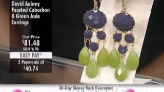 David Aubrey Resin amp Dyed Jade Earrings at The Shopping Channel 579865 [upl. by Anaizit973]