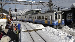 Taking the train through snow covered Japan [upl. by Thad]