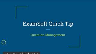 ExamSoft Quick Tip  Question Management [upl. by Iaw]