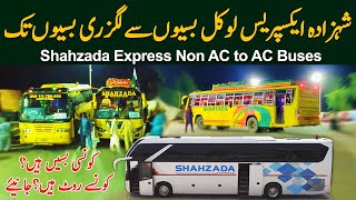 Shahzada Express Non AC to Ac Buses  Bus Review  Routes Buses amp Booking Details  PK BUSES [upl. by Ydak853]