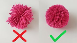 How to Make a Pom pom  Woolen Ball Making [upl. by Anirehc]