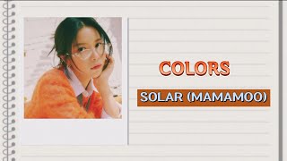 Solar 솔라 quotCOLORSquot lyrics [upl. by Beora638]