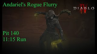 Diablo 4  Andariels Rogue Flurry Pit 140 [upl. by Ithsav903]