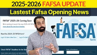 Latest Fafsa Opening Update [upl. by Annais]