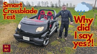 Awful yet hilarious Smart Crossblade road test in rainy England In March [upl. by Hamrnand]