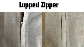 How To Sew Lapped Zipper  Learn To Sew Lapped Zipper [upl. by Kcired]