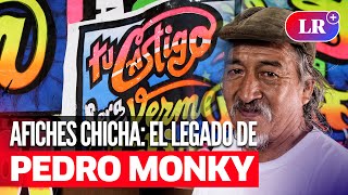 MONKY ROJAS el jaujino CREADOR de AFICHES CHICHA quoten mi arte expreso mi amorquot  LR [upl. by Schonfeld184]