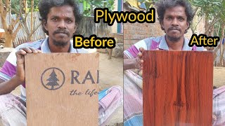 how to polish plywood  padauk wood colour  wood polish [upl. by Gotcher]