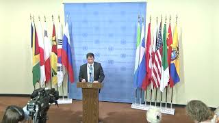 Security Council Stakeout  Press Encounter by Ambassador Dmitry Polyanskiy [upl. by Ilona]