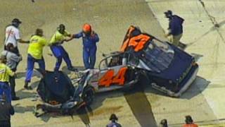 Mike Harmons Car Torn Apart in Crash at Bristol O [upl. by Siwel322]