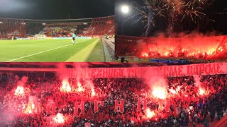 Delije  Spektakularna proslava 10 godina Mangupa  Koreografija pyroshow  Zvezda  Macva 21 [upl. by Mair]