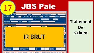 17  Bulletin de Paie  Calcul IR brut [upl. by Anawait]