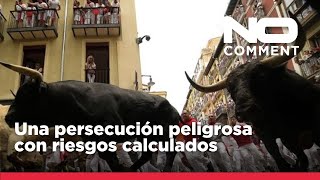 NO COMMENT El encierro de Pamplona ​​una persecución peligrosa con riesgos calculados [upl. by Sandon]