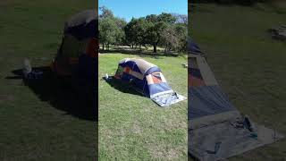 Magellan Outdoors Mission 8Person Tunnel Tent at Windy Point Park First Time Camping [upl. by Auqemahs518]