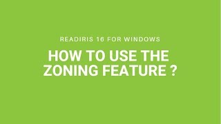 Readiris 16  How to use the zoning feature [upl. by Havelock525]