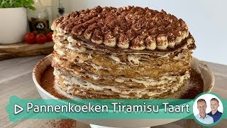 Pannenkoeken Tiramisu Taart  Koken amp bakken met SterkInDeKeuken [upl. by Foscalina]