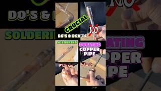 The do’s amp don’ts about sweatingsoldering copper pipe like a pro new youtubeshorts plumber diy [upl. by Feeley]