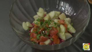 Potato and Pomegranate salad  By VahChef  VahRehVahcom [upl. by Llednol]