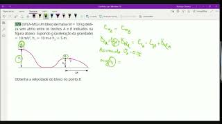 Exercício resolvido sobre Conservação da Energia Mecânica  UFLA [upl. by Strickman]