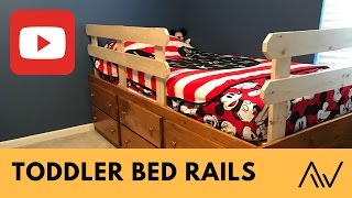 How to make Simple Toddler Bed Rails  Build [upl. by Akinna]