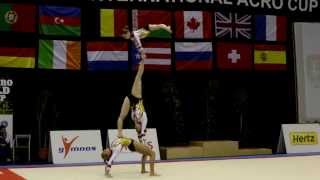 FIG Acro World Cup 2013 Maia  BEL W3 Sen Combined  Schollier Van Betsbrugge and Van Overberghe [upl. by Edholm]