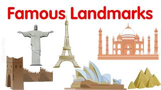 Famous landmarks around the world  Worlds Important Landmarks  Landmarks for Kids  AAtoonsKids [upl. by Gudrun]