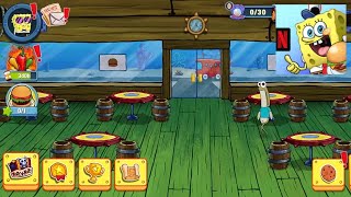 SpongeBob Get Cooking  Krusty Krab Opening level 1 🍔 [upl. by Olshausen247]