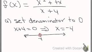 Determining Domain and Zeros [upl. by Bellda736]