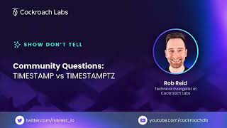 TIMESTAMP vs TIMESTAMPTZ  Whats the difference Which should I use [upl. by Nerua]