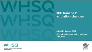 WHSQ Respirable Crystalline Substances Tranche two regulation changes [upl. by Letsirc]