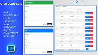 28  CRUD ¡Desde cero  Desarrollo del frontend  Formulario  Modal  Tabla [upl. by Iams365]