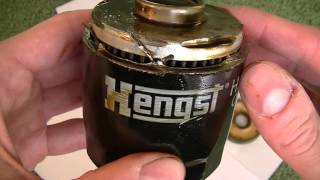 Inside Hengst oil filter after 1 year hengst filter [upl. by Vaientina]