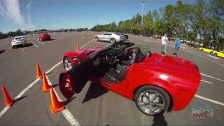 Chevy Corvette test drive through Epcots parking lot at Main Street in Motion [upl. by Gallager]