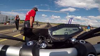 Yamaha MT09 VS Yamaha R1 Malmi Street Drags 2018 [upl. by Abbate]