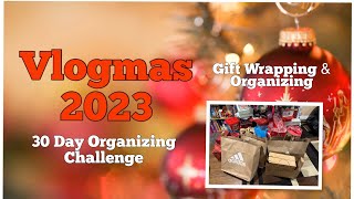 Day 19  Vlogmas 2023 amp 30 day Organizing Challenge  Gift Wrapping amp Organizing [upl. by Nomyt846]