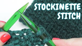 Stockinette Stitch Knitting Tutorial  Beginner Stitches for Knitters [upl. by Ardnak398]