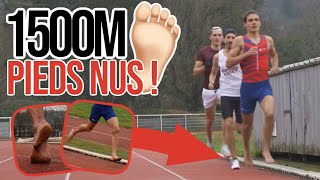 Jessaie de Courir Pieds nus à 21kmh   1500m sur Piste  Feat RunningAddict amp ironuman [upl. by Anilrahc]