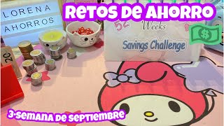 Retos de AHORRO 3• semana de septiembre 🎲🍀💰💖☺️ sistemadesobres ahorramas [upl. by Nosnev]