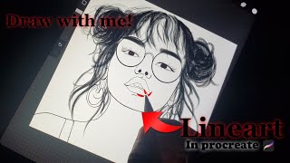 Lineart in Procreate  Draw with Me [upl. by Aitak]