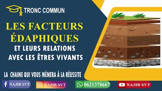 Les facteurs édaphiques Caractéristiques physiques et chimiques du sol Tronc Commun Science [upl. by Areema]